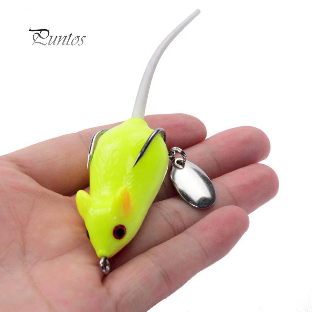Lifelike Rat Hook Bass Snakehead Fishing Tackle Bait Mouse Lure