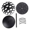25 Hole Hair Brush Holder 360 Degree Rotating Detachable Base Salon Brush Storage Stand Organizer Black