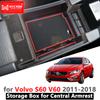 Bilförvaringslåda För Volvo S60 Tillbehör V60 2011~2018 2015 2016 2017 Bil Mittarmstöd Förvaringsväska Organizer Tillbehör Mittarmstödslåda