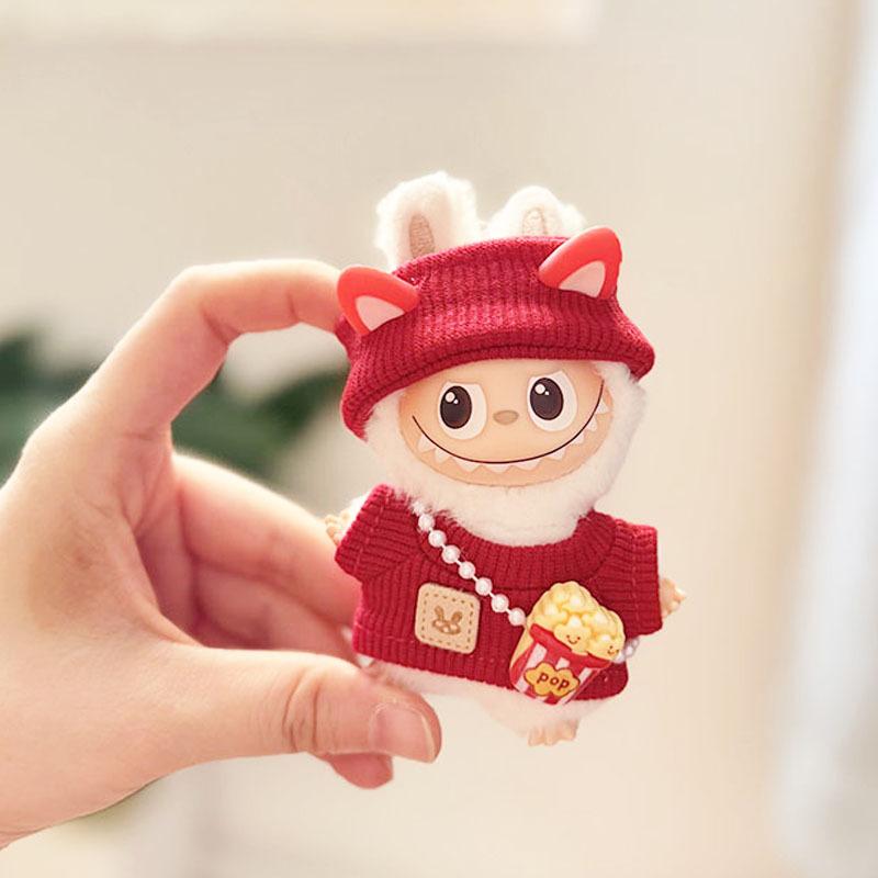 Mini Version 4.0 Vinyl Face Plush Blind Box Doll Clothes Christmas Set Small Nose Gaga Heart Bottom Password