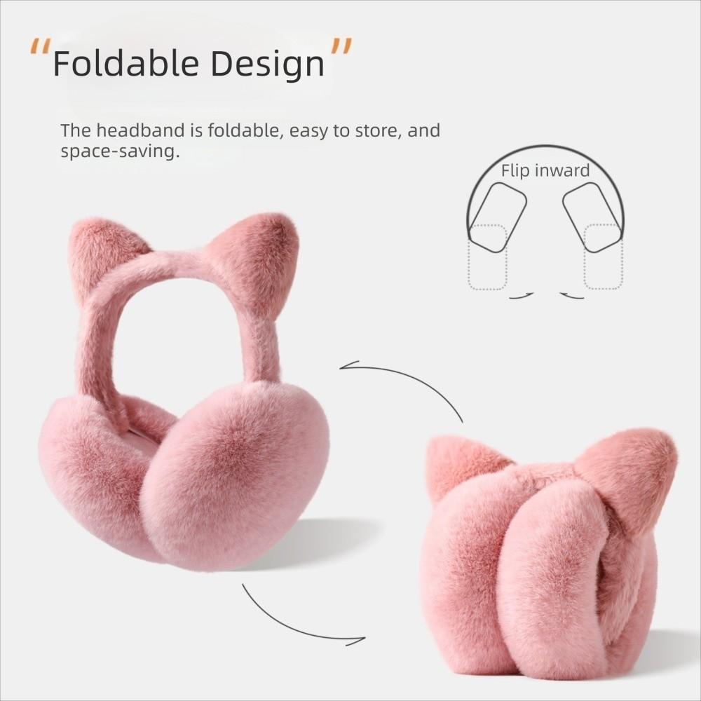Foldable Cat Ear Muffs Anti-freeze Ear Covers Cute Windproof Earmuffs winter