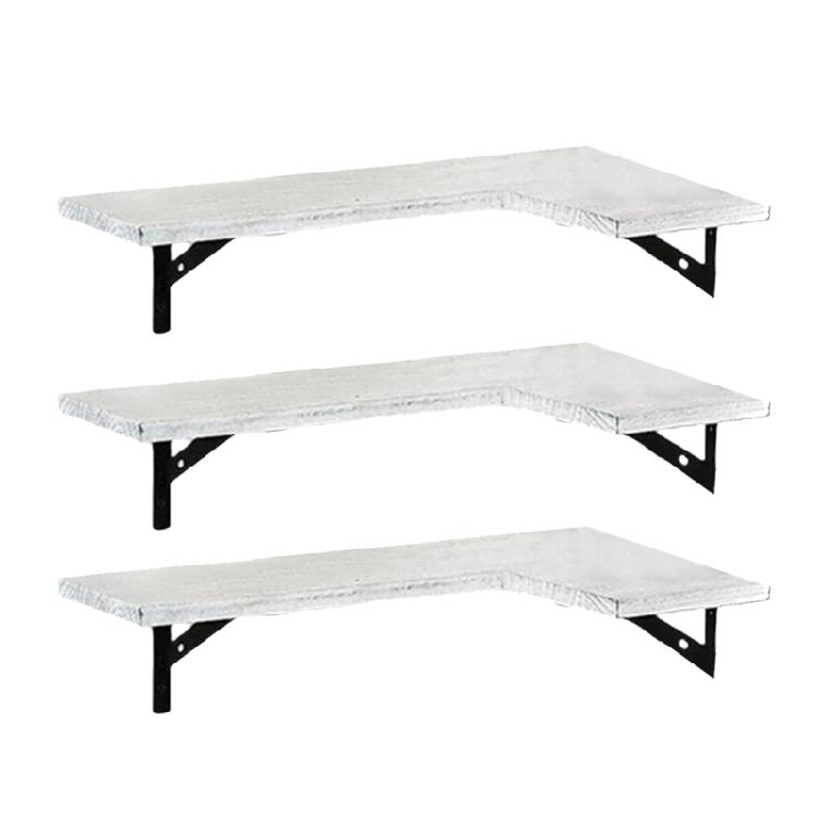 Versatile Corner Floating Shelf Versatile Corner Floating Shelf Wood Rack for Bathroom Kitchen Bedroom Storage