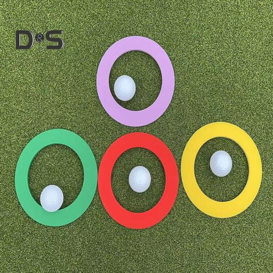 Silicone Golf Putting Ring Indoor Outdoor All-Direction Practice Golf Hole Putting Cup Putting Accuracy Trainer Golf Training Aid Golf Accessories