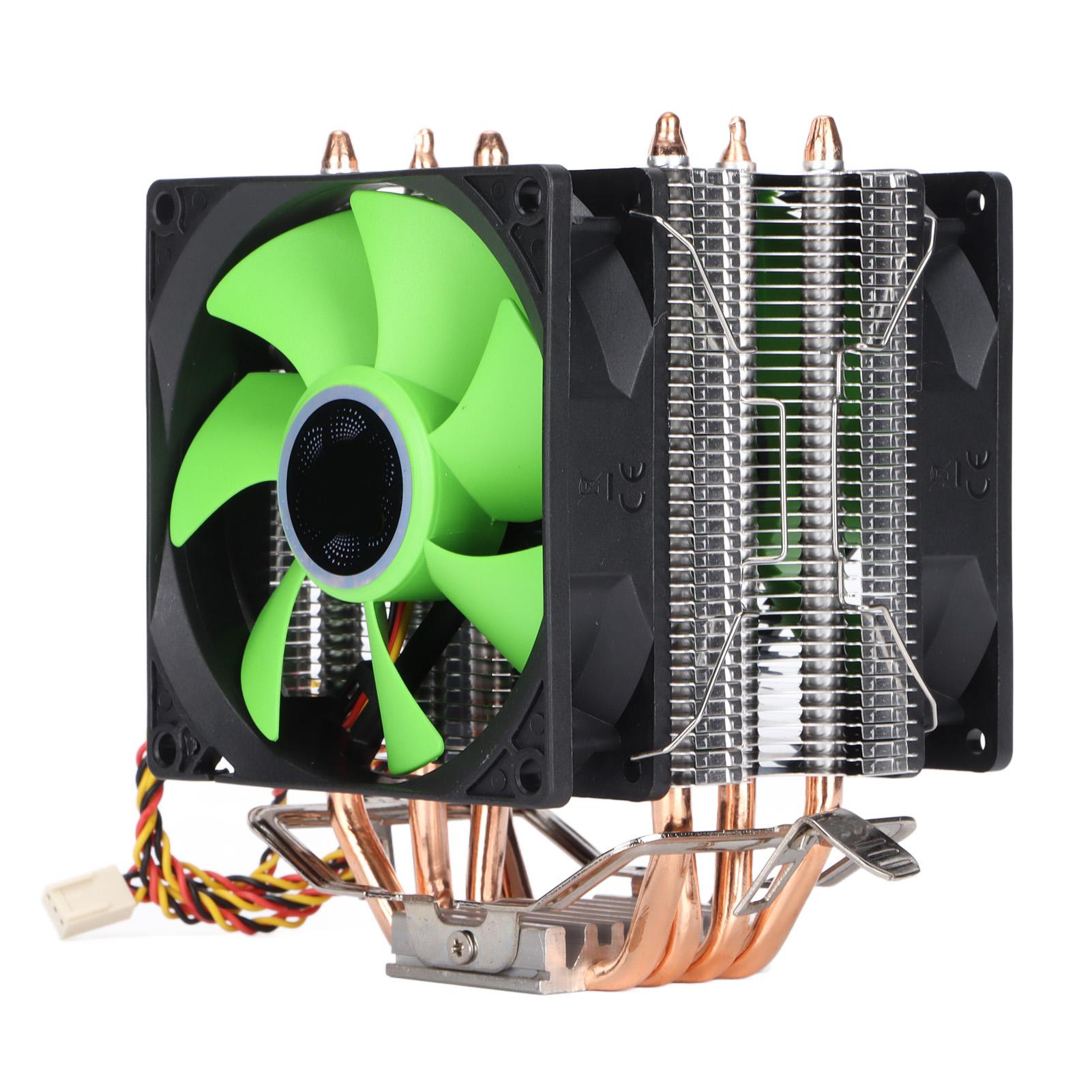 

CPU Fan 4 Heatpipes 90mm 3pin Noiseless Plug and Play Fast Heat Dissipation Computer Cpu Cooling