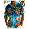 2026 Men's Tropical Jungle Animal Casual Outdoor Everyday Wear Shirt