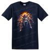 Spider Graphic T Shirt Colorful Flame Design Funny Animal Tee