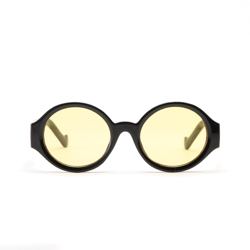 Brille 95130 Runde Jelly Color Schildpatt Kleiner Rahmen Street Shot Einfarbige Sonnenbrille Damen Sonnenbrille Herren