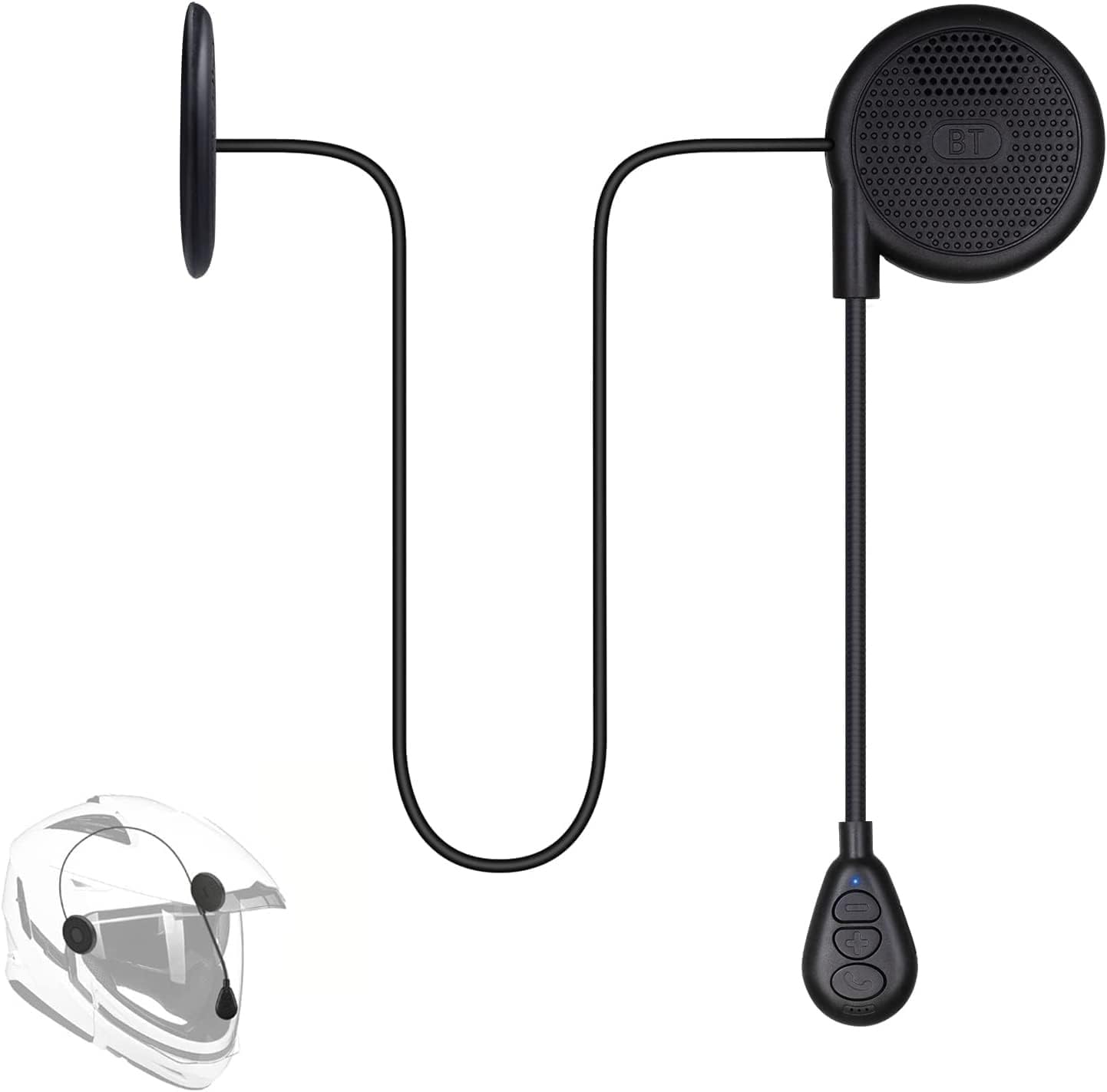 

SETHDA Motorcycle Bluetooth Automatic Wireless Earphones with Slim Helmet Bluetooth Music Noise Dual Device Motorcycle Solo Auto Voice Single Black чёрный