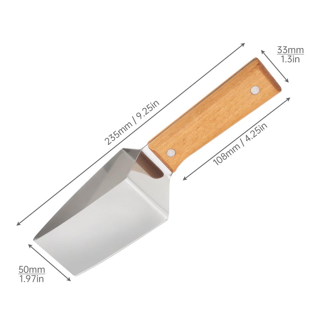 Rostfritt stål multifunktionell kraftig fruktskärare stor vattenmelon skärare bärbar lättrengörande kök picknick effektivt matlagningsverktyg