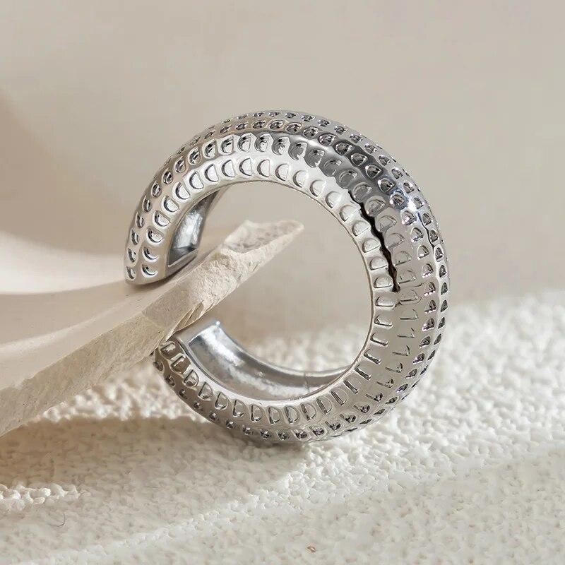 Punk Thick Ear Clip for Women Without Piercing Geometric Clip Earrings Simple Ear CuffJewelry  Personality Jewelry Metal Accessories