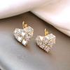 New Shiny Zircon Love Earrings for Women Fashionable Luxurious Personalized Prom Accessories Party Jewelry Anniversary Gifts
