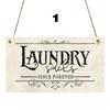 Wood Laundry Wooden Signs Door Hanger Hotel Bulletin Board Wall Plaque Decorative Plaque  Bar