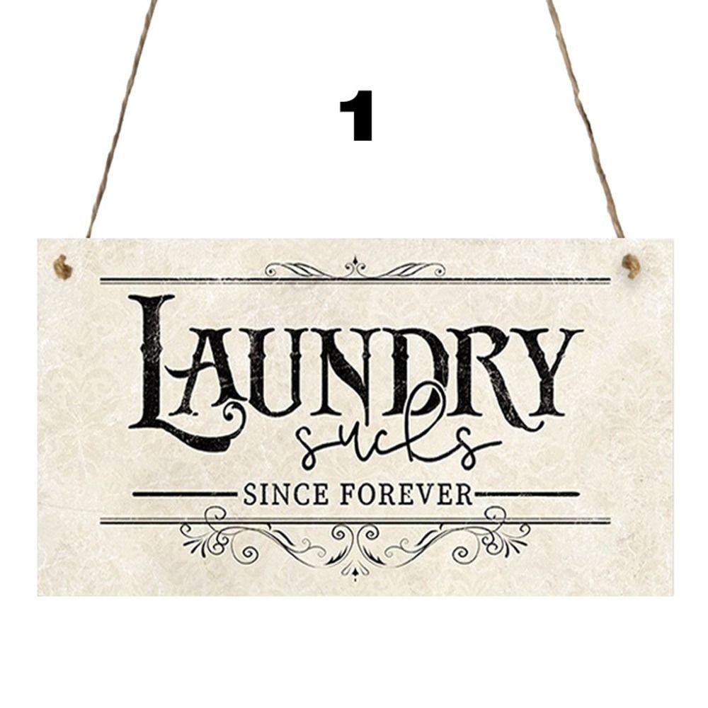 Wood Laundry Wooden Signs Door Hanger Hotel Bulletin Board Wall Plaque Decorative Plaque  Bar