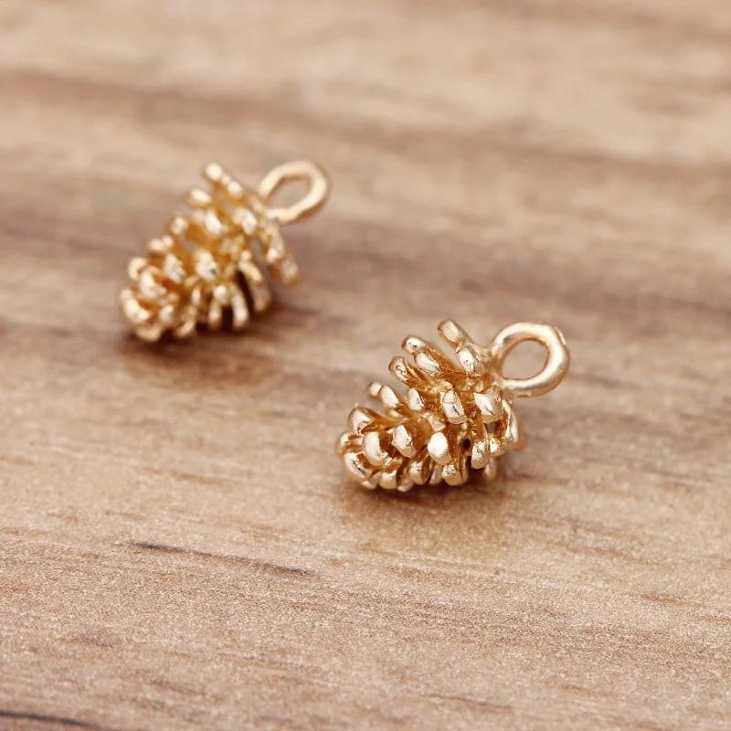 

20pcs/lot 12*7mm Alloy Pinecone Pendants Charms DIY Earrings Necklace Making Jewelry Accessories For Bracelets