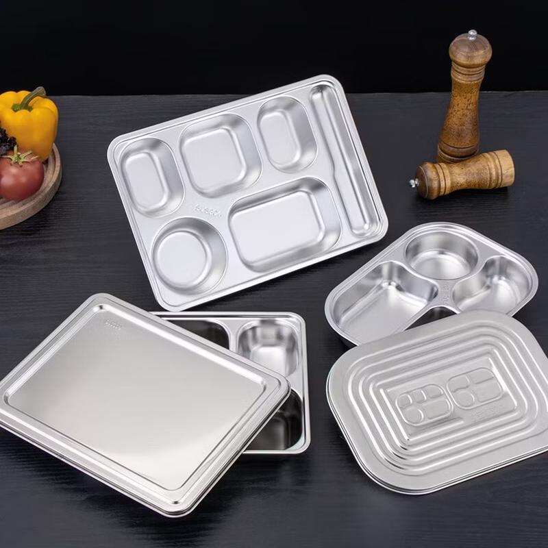 304 Stainless Steel Divided Meal Tray