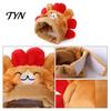 Cute Birthday Gift for Pets Hedgehog Cat Hat, Plush Cozy Pet Adjustable Fit, Soft Animal Headgear Funny Hat Cats, Puppies, Small Dogs Kitten