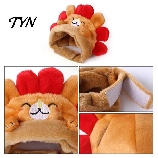 Cute Birthday Gift for Pets Hedgehog Cat Hat, Plush Cozy Pet Adjustable Fit, Soft Animal Headgear Funny Hat Cats, Puppies, Small Dogs Kitten