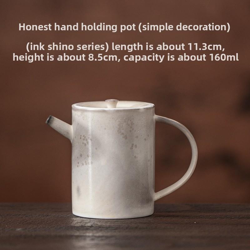 Upright Hand Pot Household Chinese Retro Hand Pot Coarse Pottery Kung Fu Tea Set Teapot Accompaniment