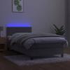 Maison Exclusive - Sommier à lattes de lit avec matelas et LED Gris clair 90x190cm
