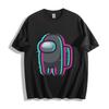Neon Glitch Among Us Character Graphic T-Shirt