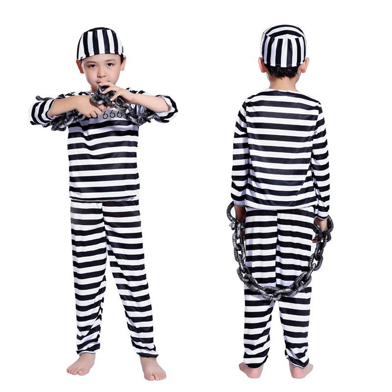 Halloween Halloween Prisoner Clothing Sexy Violent Male Prisoner Adult Male Prisoner Uniform Child Prisoner Suit