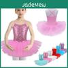 Mädchen Ballett Kinder Pailletten Camisole Tutu Kleid Rockiger Leotard Ballerina Glitzernde Tanzkostüme