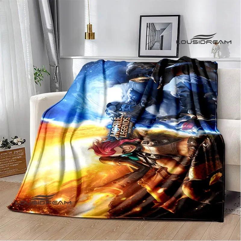 Mobile Legends Bang Bang Cartoon Printed Blankets Fashion Warm Flange Blanket Home Travel Blanket Bed Linings Birthday Gift