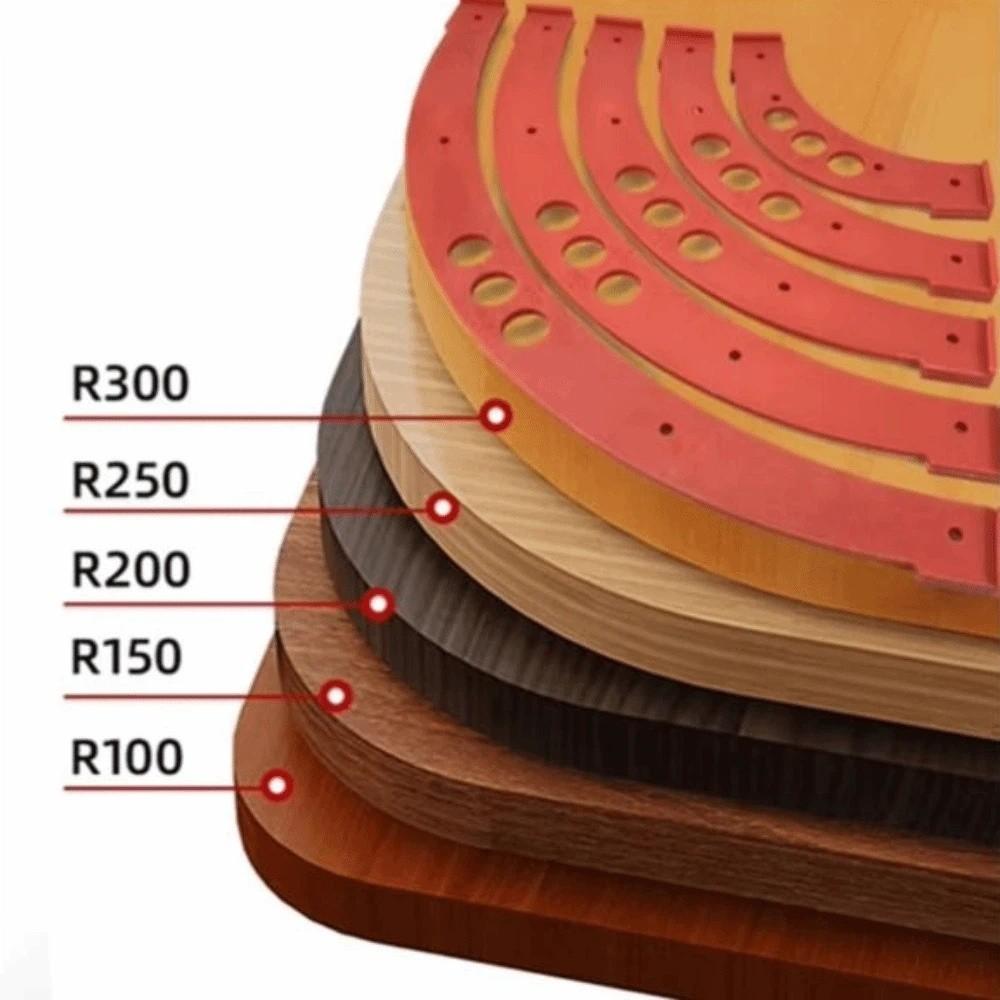 Precise Inner & Outer Woodworking Round Formold Reusable Positioning Tool Plastic Template Corner Trimming Tools