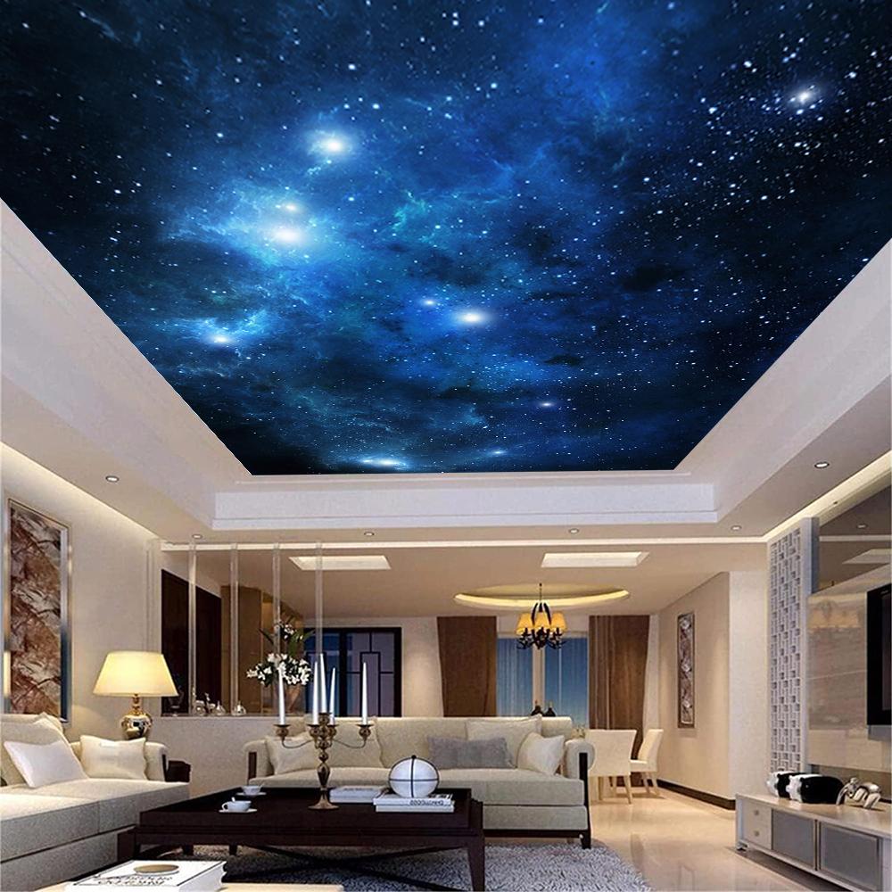Universe Starry Wallpaper Galaxy Mural Living Room Bedroom For Ceiling Galaxy Cosmic Wall Mural