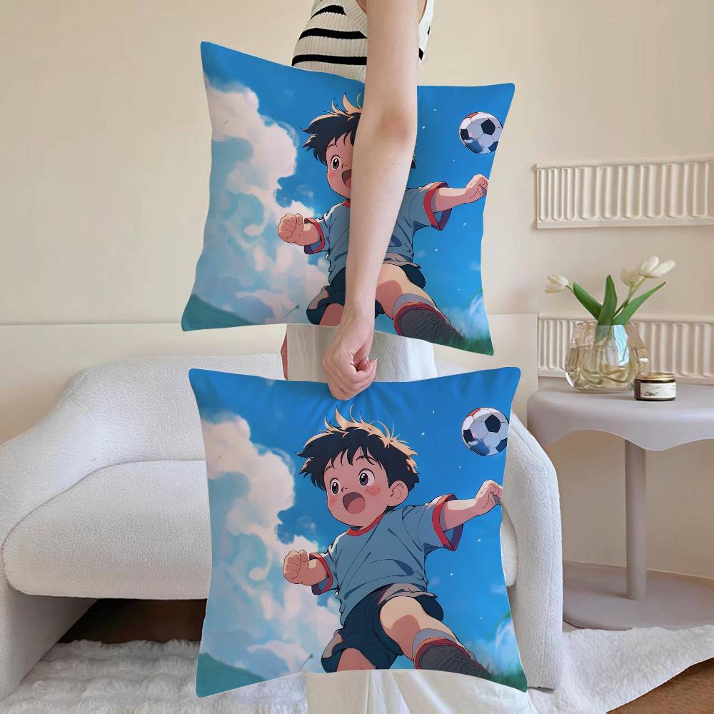 

Football Pillow Case Sofa and Living Room Decorative Cushion Covers Dust-proof and Mite-proof Invisible Zipper 12x12Inch