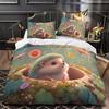 3D Tiger Rabbit Snake Pig Snail Unicorn Chick Fish Doona Duvet Quilt Cover Set