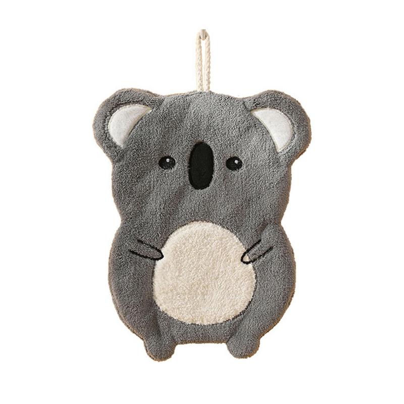 

Cute Animal Cartoon Hanging Hand Towels, Fluffy Towels Quick Drying Cloth, Ultra Absorbent Hand Towels Cartoon Owl Koala Shape Koala