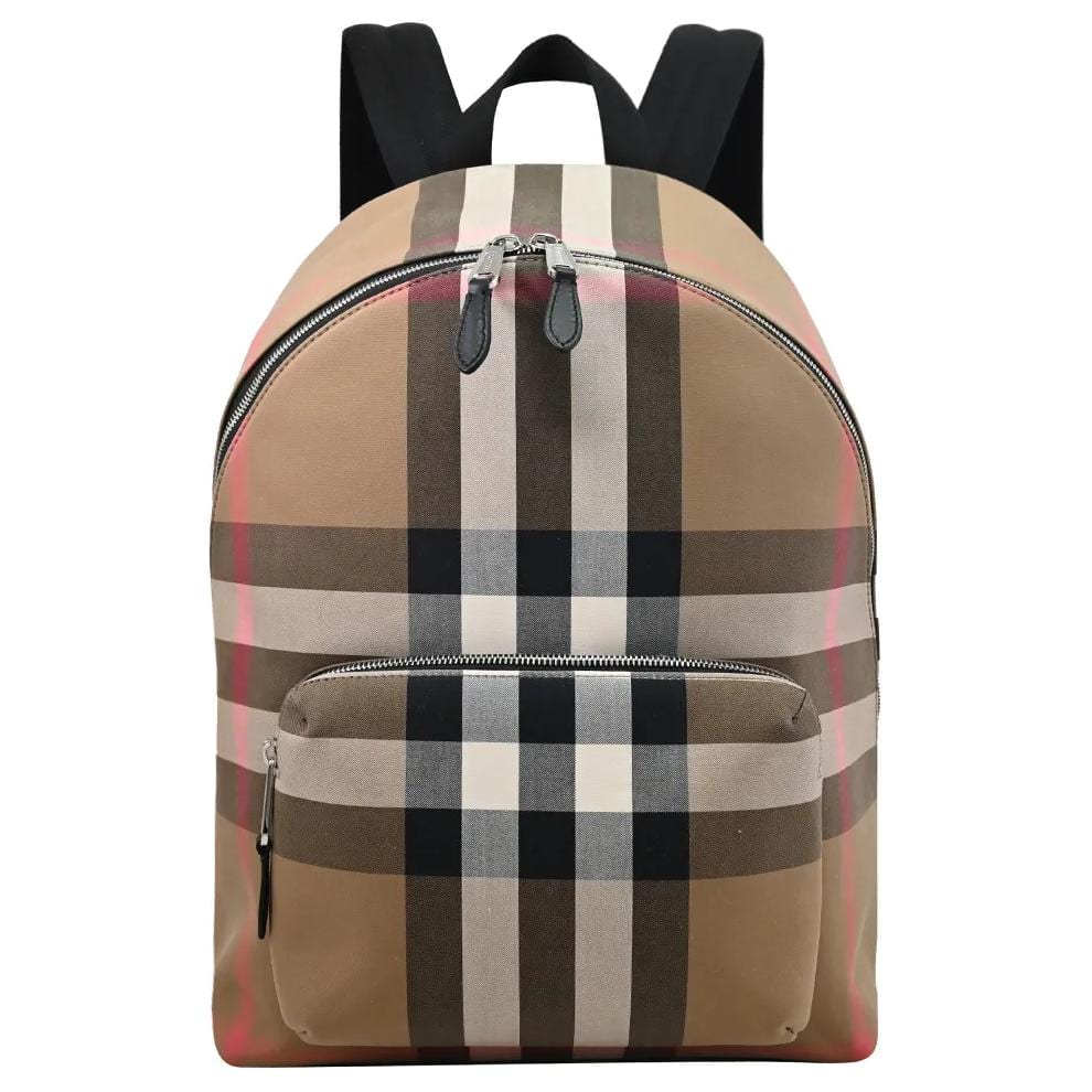 Burberry Canvas With Leather Backpack Regular Men's Birch Brown 80845501