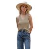 Summer Women's Fashion Casual Knitted V-Neck Solid Colour Vest