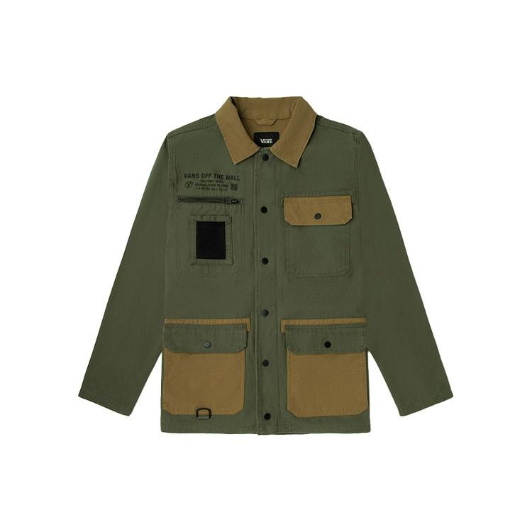 Vans Splicing Cargo COACH Jacket Military Green Men s VN0A4RQ4Z5E S