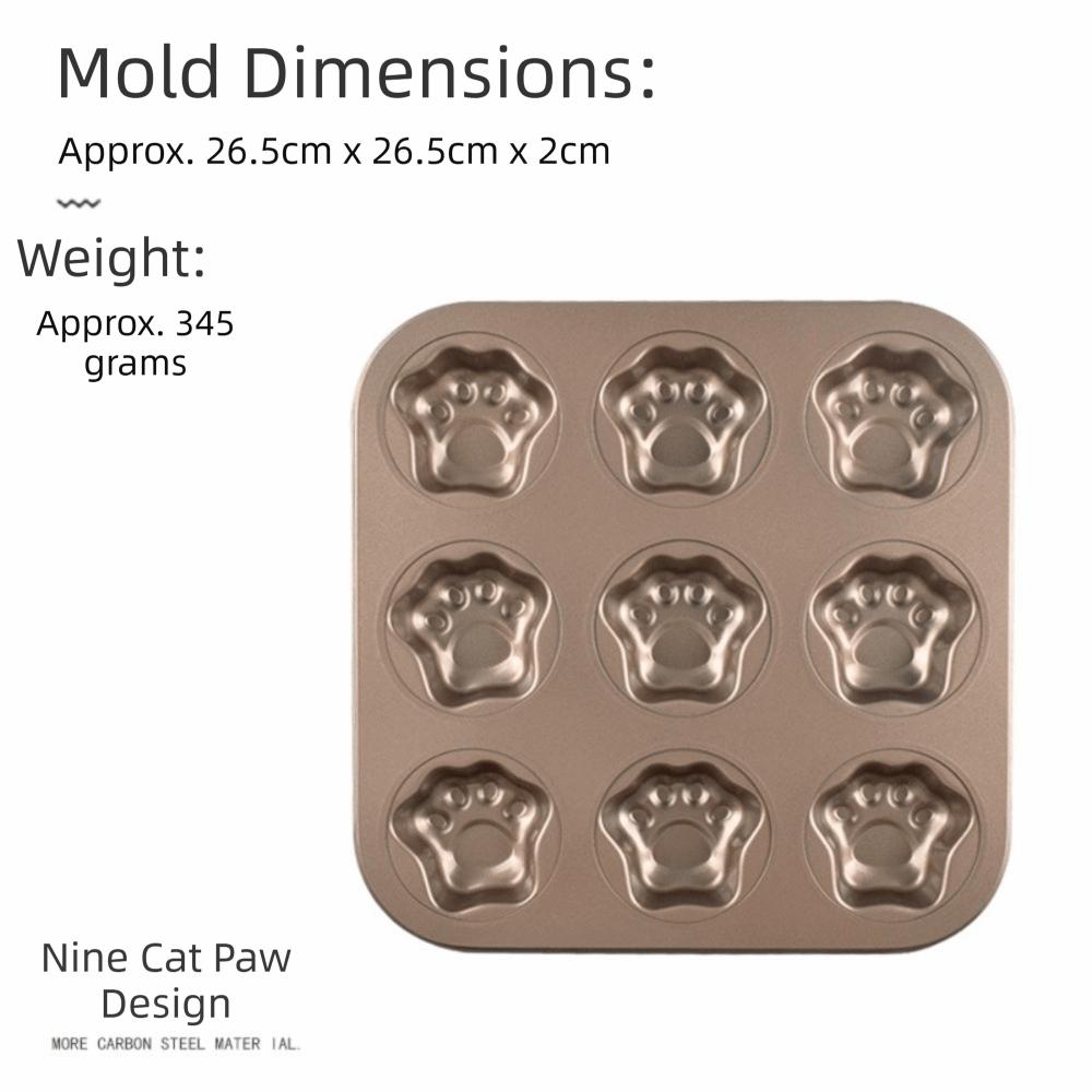 Non Stick Cake Plate 4/6/9/12 Cavity Cake Muffin Tin Tray Cute Cake Mold for Home Kitchen