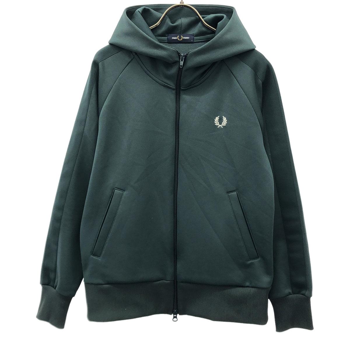 

Fred Perry Сделано в Японии Вышивка логотипа Толстовка на молнии с капюшоном S Зеленая система Мужская Б/У