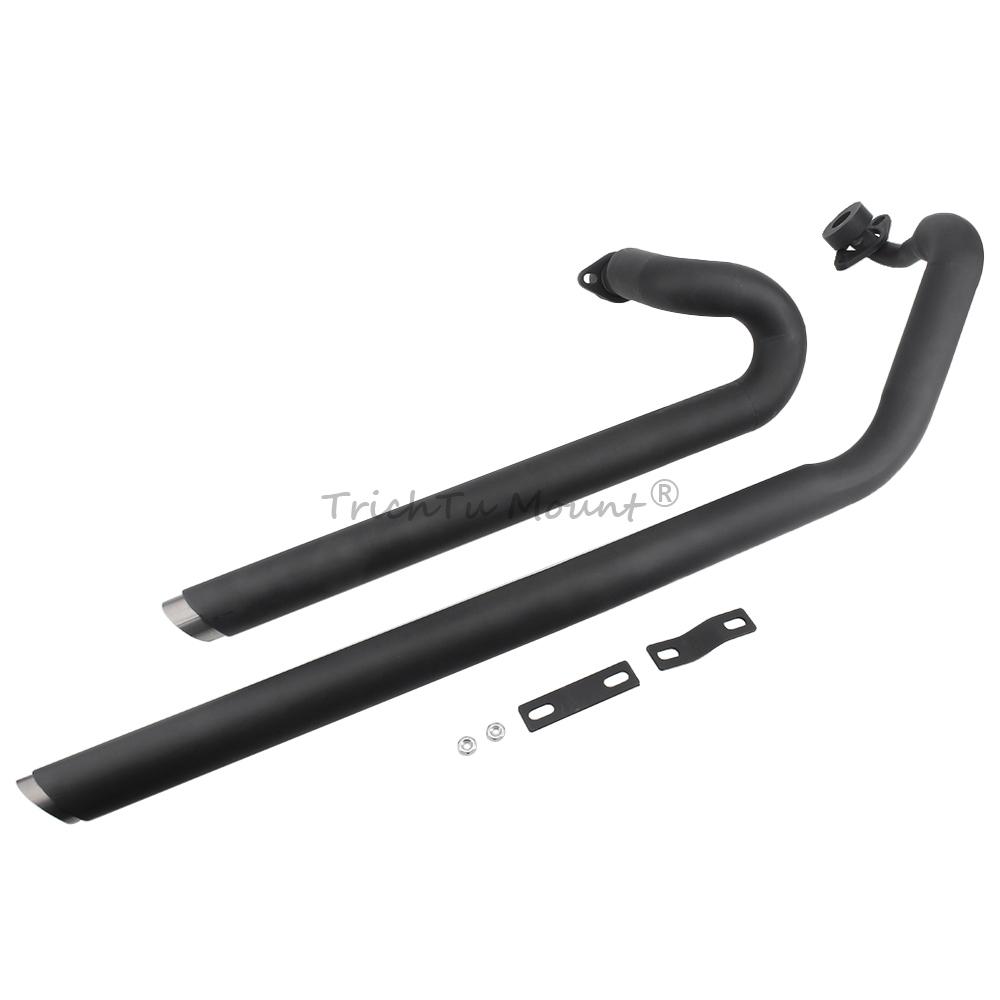 

Motorcycle Part Dual Exhaust Full System Slash Cut Muffler For Yamaha V Star XVS1100 Custom Drag Star 1100 XVS1100 Classic матовый черный