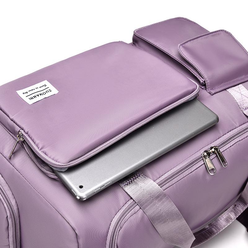 Borsa da Viaggio Unisex Grande Capacità Borsa Tote Sportiva da Palestra in Nylon per Donne Borsa Duffel Weekender per Pernottamento con Scomparto per Scarpe