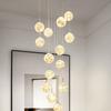 Modern Spiral Chandelier Living Room Villa Loft  Dining Room Kitchen Chandelier Ball Stair Pendant