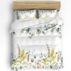 Wild Flower Eucalyptus Sunflower Plant Lavender 3pcs Bedding Set For Double Bed Home Textile Duvet Cover Quilt Cover Pillowcase