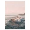 Nordic Canvas Painting Romantic Flamingo Rose Sea Wave Print Animal Painting Modern Wall Art Poster Home Decoration No Frame