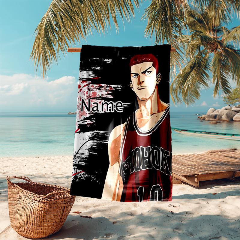 Personalized Customized Proof Beach Towel with Sakuragi Hanamichi Pattern - Soft, Absorbent,quick-drying,perfect Swimming,camping&bathing
