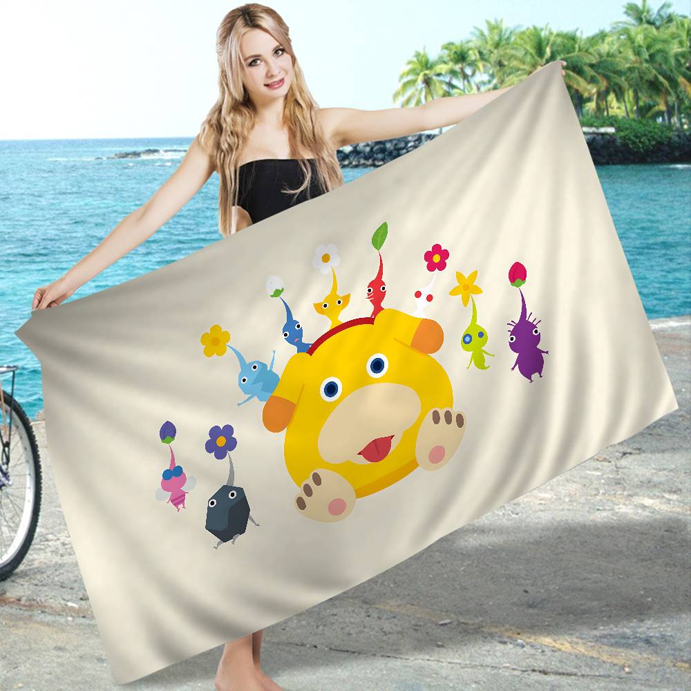 P-Pikmin Game Microfiber Beach Towel Absorbent Quick Dry Soft Yoga Swimming Resort Mountain Climbing Towel