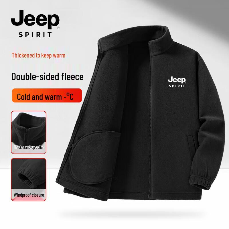 

Мужская куртка JEEP SPIRIT на флисе с высоким воротником и полной молнией 2XL
