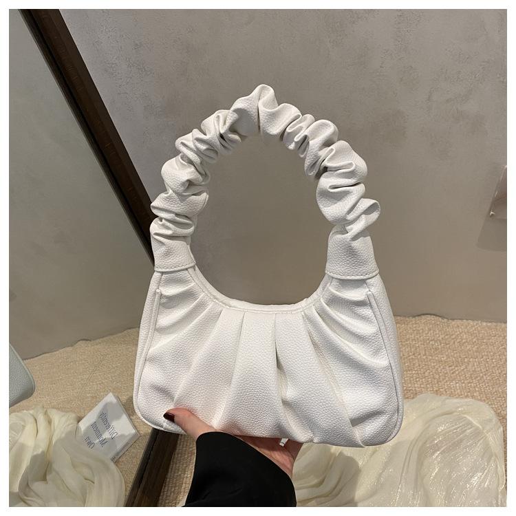 Cloud pleated baguette texture 2025 large capacity new trend portable shoulder underarm bag women