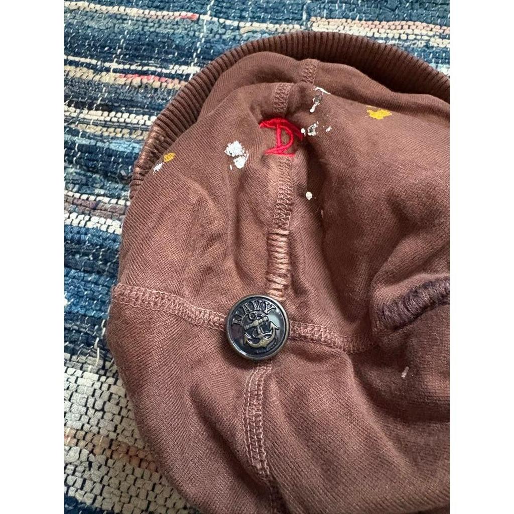 Used Kapital Brown Knit Cap Paint Initial