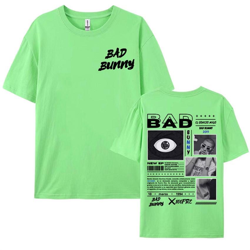 Rapper Bad Bunny Album Cover T Shirt for Men Women High Quality Casual Loose Tshirt Fashion Hip Hop Oversized Tshirt Streetwear