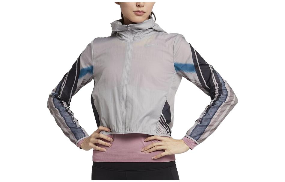 Nike Jackets Women s Gray Hooded Moderate Other AT3095-059 XL