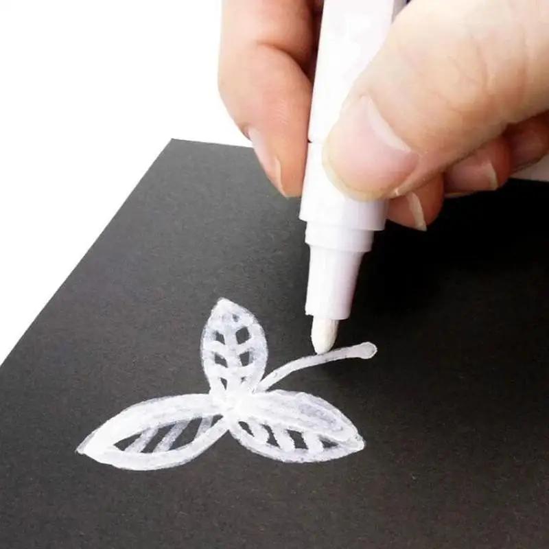 3 stücke Weiß Lackstift Lackmarker Wasserdicht Autoreifen Öllackstift-Set Schnelltrocknend Und Permanent